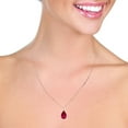 thumbnail image 3 of Galaxy Gold 14K White Gold 5 Carat Ruby Pendant Necklace - July Birthstone - Passion & Protection - 16" to 24" - Fine Jewelry for Women, 3 of 3