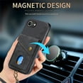 thumbnail image 5 of Allytechgroup for iPhone 16e Wallet Case, Premium PU Leather Back Cover Cards Holder Stand Compatible with Car Mount RFID Blocking Hand Wrist Full Protective Phone Case for Women Girls, Black, 5 of 7