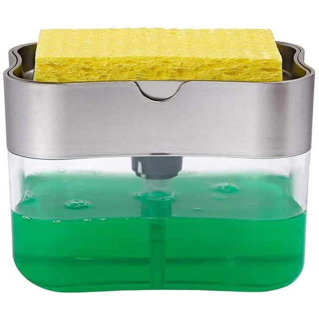 Soap Dispenser Set, Sink Organizer, Pump Soap Dispenser With Sponge Holder, Detergent Dispenser, Kitchen Utensil Holder For The Kitchen