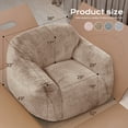 thumbnail image 4 of HOMGUAVA Giant Bean Bag Chair for Adults & Kids, Oversized Bean Bag Couch Sofa w/ Wide Armrests, Large Lazy Bean Bag Chair w/ Stuffed Memory Foam, Khaki, 4 of 8