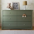thumbnail image 3 of Storkcraft Crescent 6 Drawer Children's Nursery Double Dresser, Olive, 3 of 7