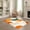 Orange Green Beige, Pattern 3, variant on ODIKA 2'x3' Washable Accent Rug Pet Friendly, Bedside Mat Orange Swirl Burnt Abstract Geometric Wavy Creamy Retro Charred for Bedroom, Nursery, RV