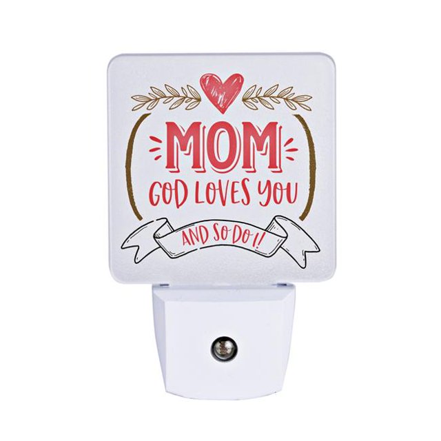 Dexsa 2140 4.5 x 3 in. Night Light, Mom God Loves You Let Your Light Shine