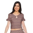 thumbnail image 6 of Moomaya Two Piece Maxi Skirt And Crop Top Printed Cotton Ethnic Set For Girls, 6 of 6