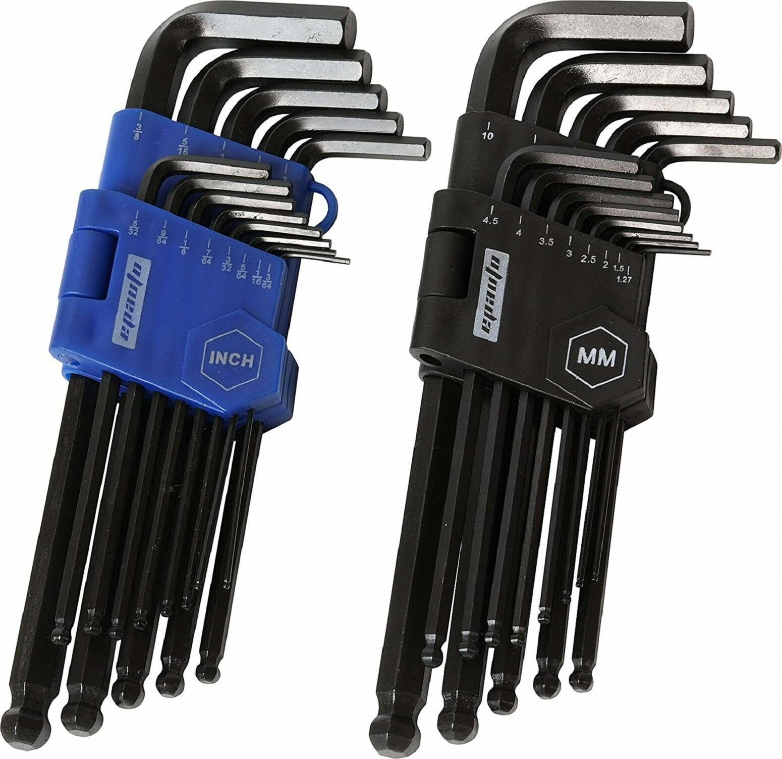 Details about   26-Piece Wrench Set Hex Key Set Tool Alan Hex Metric SAE Ball End Short Long Arm 