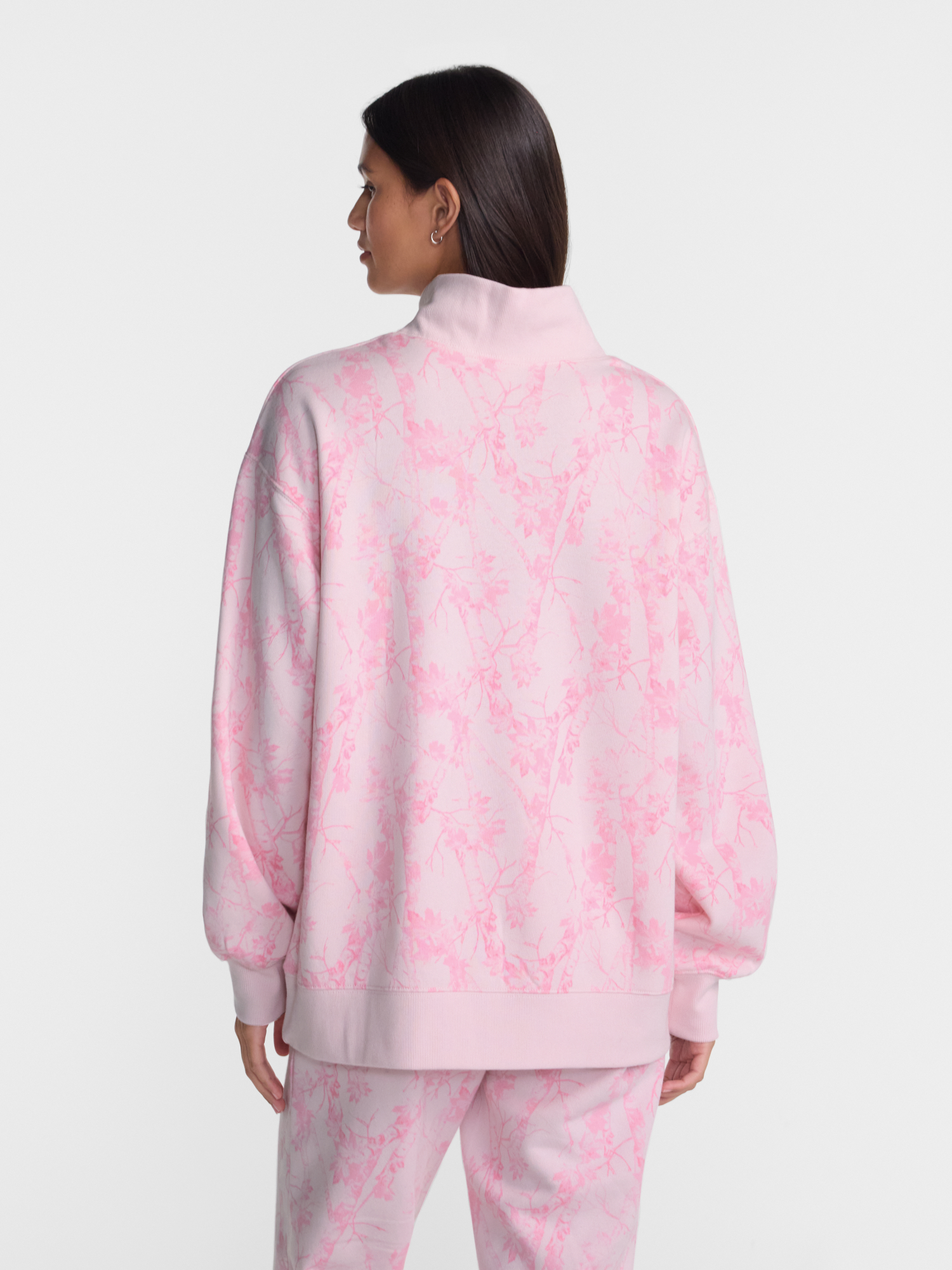 No Boundaries Women's Oversized Mock Neck Sweatshirt photo 3