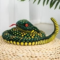 thumbnail image 2 of 110cm/300cm Simulation Long Golden Python Giant Real Snakes Plush Toy Stuffed Snake Plushie Children Boys Gift Home Decoration, 2 of 5