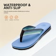 thumbnail image 4 of Women's Woven Flip Flops Comfortable Arch Support Slide Sandals for Women Slip On Summer Beach Sandals with Braided Strap Ladies Lightweight Soft Yoga Mat Cushion Walking Thong Sandals Slippers, 4 of 6
