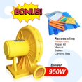 thumbnail image 3 of YARD Rainbow Rancer Inflatable Bouncer Bounce House Obstacle Course Kids Outdoor Game with Blower, 3 of 6