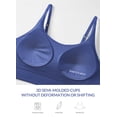 thumbnail image 3 of BALEAF Sweatleaf Adjustable Sports Bras for Women Padded Racerback Yoga Bra High Impact Molded Cup Workout Bra Navy Blue L, 3 of 7