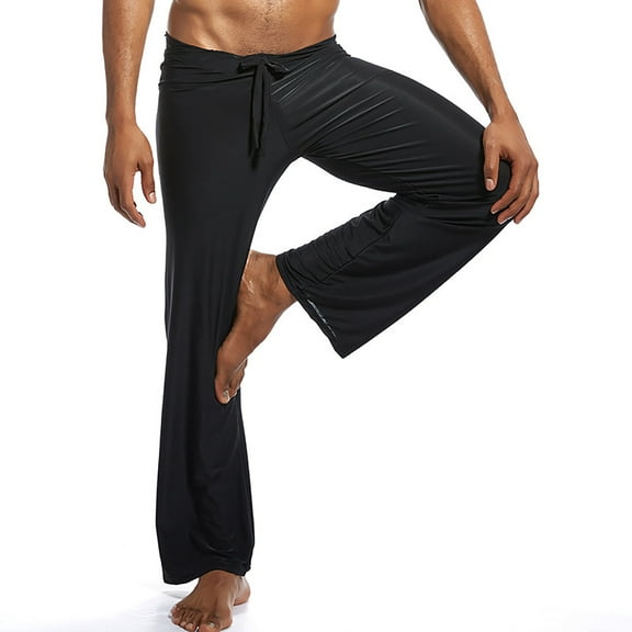 TBWNWG Yoga Fabric Pants Straight Pants Silk Home Ice Men's Home Pants,Sizes 2XL