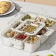 thumbnail image 4 of Rejillas Bandeja para Servir Dividida Caja de Almacenamiento Caja Separadora de Condimentos Subformato Portátil Caja de Alimentos para Frutas y Refrigerios para Mantener Frescos B, 4 of 5