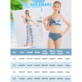 thumbnail image 5 of 3Pcs Teens Girl Summer Adjustable Strap Bikini Swimsuit Set Tropical Floral Bathing Suit Swimwear With Mesh Pant 9-16Y, 5 of 8