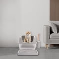 thumbnail image 4 of 20L Stainless Steel Cat Litter Box, Large Litter Box w/ Guardrial Scoop, 4 of 15