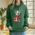 thumbnail image 2 of LEBONYARD Women's Trendy Drawstring Hooded Chic Christmas Printed Long Sleeve Pocekt Sweatshirts Casual Loose Warm Fit Ladies Christmas Sweatshirts, 2 of 6