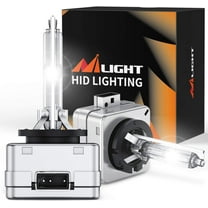 Nilight D1S HID Headlight Bulb 6000K Diamond White D1S Bulb Super Bright High Low Beam Xenon Headlights Replacement 2-Pack