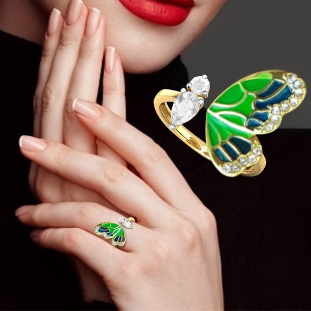 Anillo de Moda para Mujer, Decoración con Piedras Preciosas Incrustadas, Bisutería con Aleación, Galvanizado para Fiestas, Aniversarios, Cumpleaños