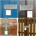 thumbnail image 3 of BiJun Door Latch Hasps 4" Stainless Steel Safety Latches Thickened Door Latch Hasps with Padlock(Silver), 3 of 5