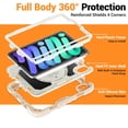 thumbnail image 5 of for iPad Mini 7th/6th Generation Case 8.3 inch 2024/2021, 360 Rotating Shockproof Cover with Stand, Handle, Shoulder Strap, Cream Rose Gold, 5 of 7