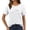 White, variant on HXWCHs Women Solid Color T Shirts 3 Pack Women's Summer Casual Tunic top Short Sleeve Crew Neck Blouse for Dressy Beach Fashion L Black
