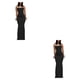 thumbnail image 3 of Vestido de verano Qarigey hombros descubiertos para mujer negro S, 3 of 6