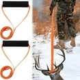 thumbnail image 2 of Deer Drag Heavy Loading Rope Harness - Non-Slip Handle & Reflective Stripe Knot-Free Deer Hunting Puller Accessories,Orange2pcs, 2 of 6
