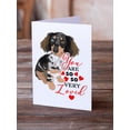 thumbnail image 2 of Dachshund Dapple #1 so Loved Greeting Cards and Envelopes Pack of 8 7 in x 5 in, 2 of 3