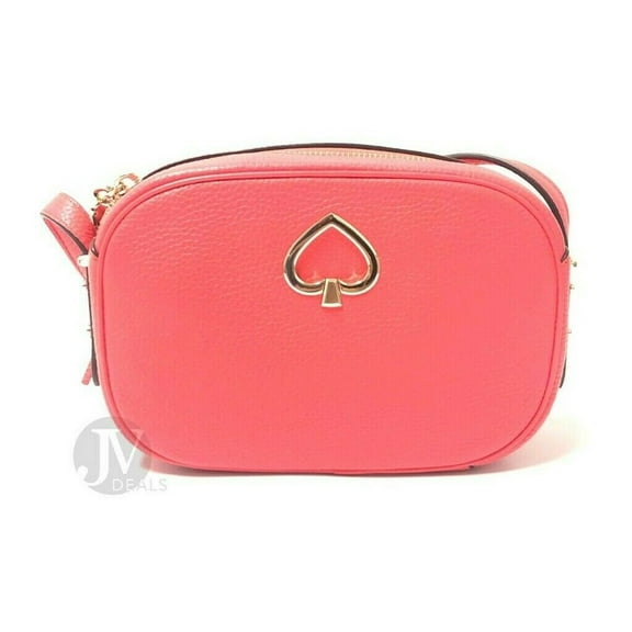 Kate Spade New York Women's Kourtney Pebbled Leather Zip Around Camera Crossbody Bag (Stoplight)