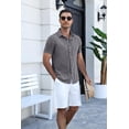 thumbnail image 5 of COOFANDY Men's Short Sleeve Button-Down Shirt, Lightweight Breathable Fabric Blend, Casual Business Comfort Fit, 5 of 7