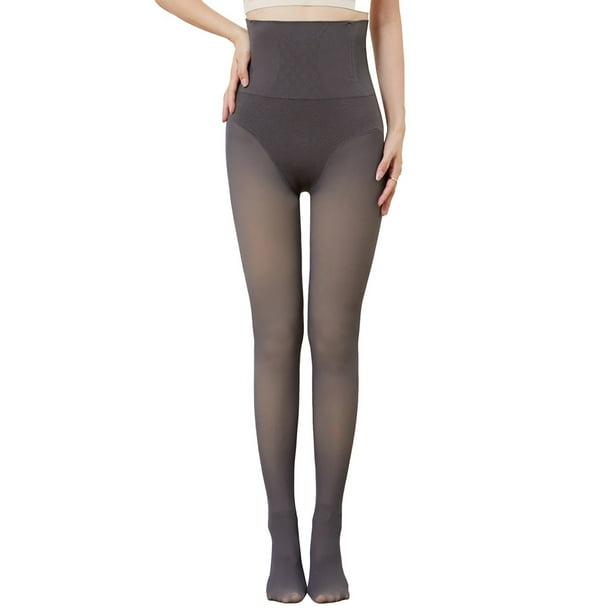 Leggings de mujer de cintura alta con diseño de espiga - Translúcidos, cálidos, 350 g de poliéster, ajuste elástico para ropa informal de otoño