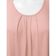 thumbnail image 2 of Doublju Women's Basic Soft Pleated Scoop Neck Sleeveless Loose Fit Tank Top BABYPINK L, 2 of 5