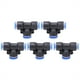 thumbnail image 2 of Conector Pushin, 50 piezas Conector neumático de 3 vías Conector neumático Conector de tubo de PU Funcionamiento suave NikouMX herramienta, 2 of 8