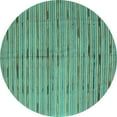 thumbnail image 1 of Ahgly Company Machine Washable Indoor Round Southwestern Turquoise Blue Country Area Rugs, 3' Round, 1 of 4