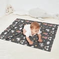 thumbnail image 2 of Dark Gray Princess Unicorn Cloud Pattern Blanket,Comfortable Soft Flannel Throw Blanket,All Season,Warm Lightweight Blankets for Sofa Bed Couch Living Room Chair,30"x40", 2 of 4
