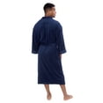 thumbnail image 2 of Texere Mens Luxury Terry Cloth Bathrobe - Modal & Organic Cotton (EcoComfort, Medieval Blue, LXL), 2 of 6