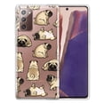 thumbnail image 1 of FINCIBO Soft TPU Clear Case Slim Protective Cover for Samsung Galaxy Note 20 6.7" 2020, Pug Funny Playful Postures, 1 of 3
