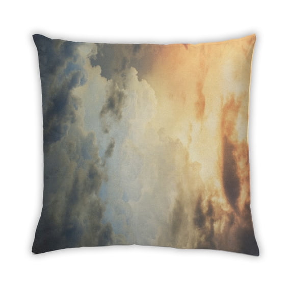 Ahgly Company Earth Clouds Outdoor Throw Pillow, 18 inch by 18 inch