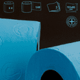 thumbnail image 3 of Renova  Scented Colored Toilet Paper Packs 3-Ply Bath Tissue Blue 1 Pack of 6 rolls, 3 of 8