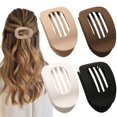 thumbnail image 1 of 4pcs Flat Hair Clips, Round Lying Hair Clips for Women and Girls, French Strong Hair Clips for Thick Thin Hair, Comfortable Curved Flat C, 1 of 5
