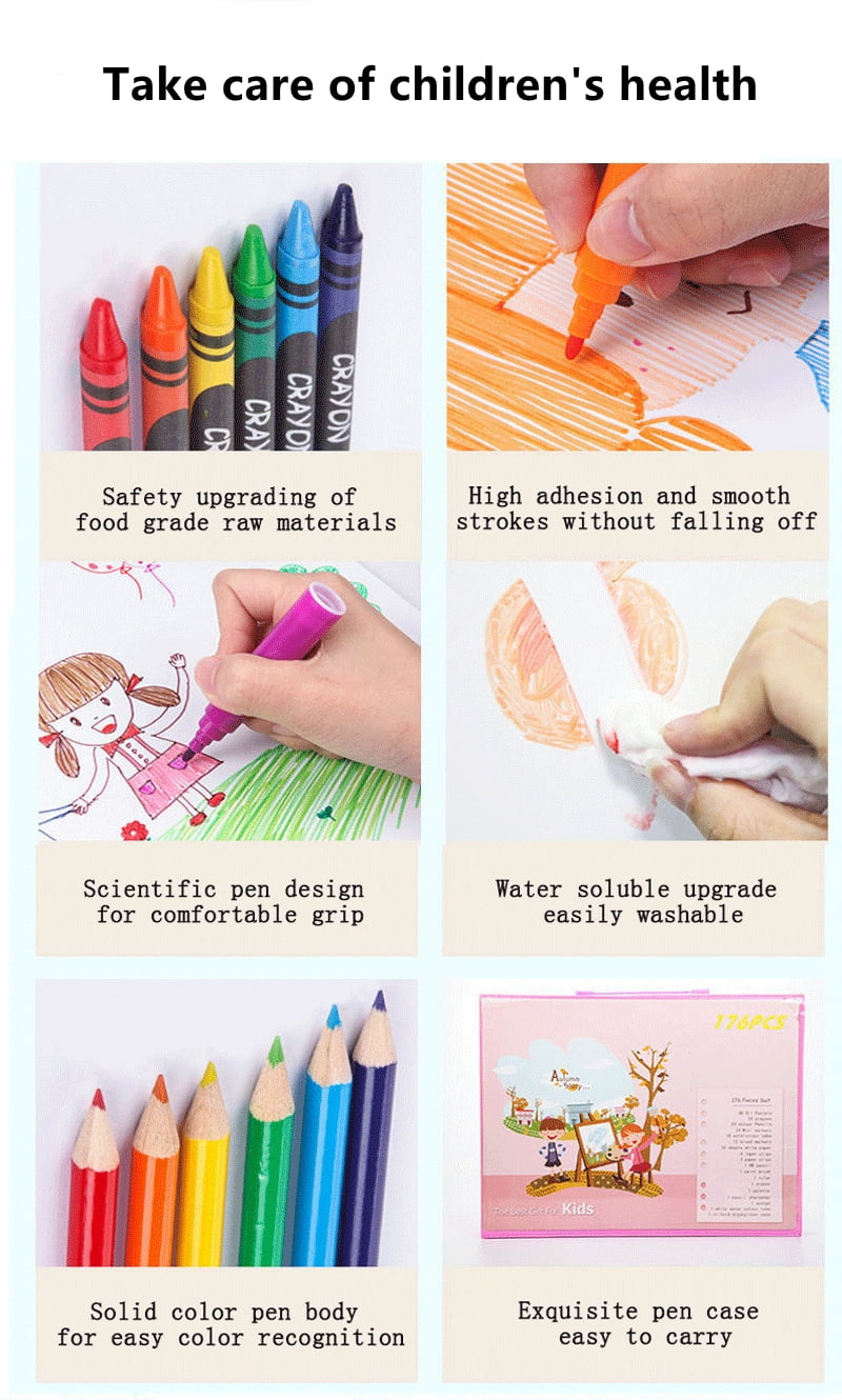 1 Set Kids Drawing Painting Art Box Set Colored Pencils Portable for  Children Beginner Painting Drawing