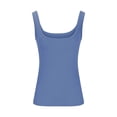 thumbnail image 5 of UPPADA Tank Top for Women Cropped Spaghetti Strap Scoop Neck Ribbed Knit Sleeveless Basic Layering Shirts Summer Clothes 2025,Tank Top for Women Loose Fit Dressy Blue,XXXXXL, 5 of 6