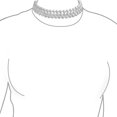 thumbnail image 3 of Collier Ras du Cou Noué à la Main 3 Rangées Grand Gris Rose Blanc Simulé Perle pour Femmes Adolescentes Bal Mariage, 3 of 5