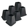 thumbnail image 3 of Furniture Bed Riser Bed Riser 6 inch Heavy Duty Square Stackable Non Skid Bed Elevators Chair Raisers Couch Raisers for Desk Table Couch 6 pieces, 3 of 7