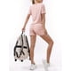 thumbnail image 5 of Traje de Yoga para mujer, Camiseta deportiva de manga corta para correr, entrenamiento de adelgazamiento de secado rápido, traje de fitness para Pilates, conjunto Zen de dos piezas, 5 of 5