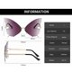 thumbnail image 2 of Fashionable Butterfly Frameless Sunglasses for Women UV Protection with Vintage Metal Frame, 2 of 4