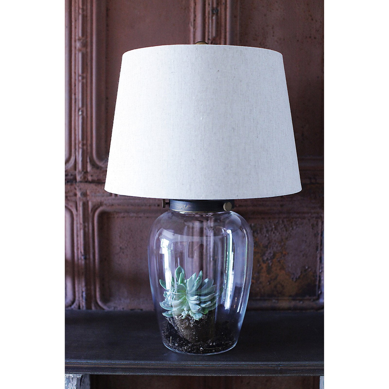 Glass Fillable Table Lamp with Shade 3R Studios BrickSeek