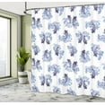 thumbnail image 5 of Ambesonne Animal Shower Curtain, Japanese Style Carp, 69"Wx84"L, Dark Blue, 5 of 5