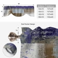 thumbnail image 6 of Purple Brown Tie Up Valance Curtains for Windows, Kitchen Curtains Window Treatments, Blue White Paint Mottled Painting Texture Short Window Shades Valances for Bedroom Bathroom Cafe 42"x12", 6 of 8