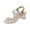 White, variant on Anuirheih Women's Casual Slippers Toe Elastic Band Rhinestone Thick Heel Sandals Sandals Women (White)