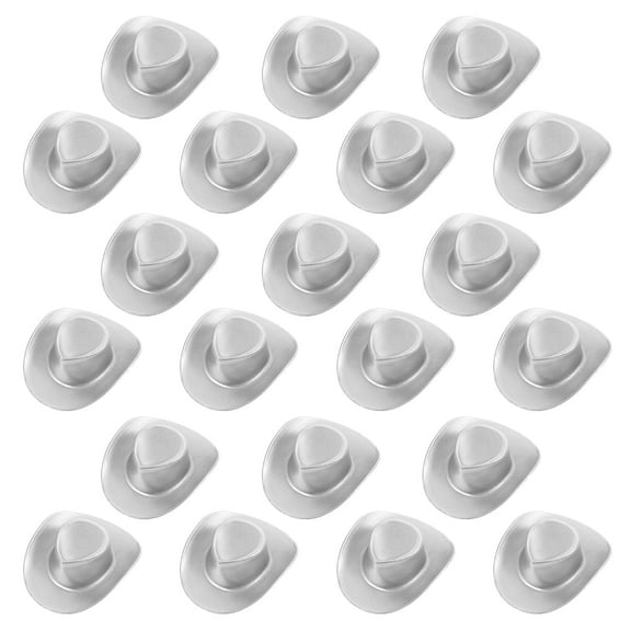 20 Pcs Mini Cowboy Hat Playset Accessories Dolls Tiny Cowgirl Has Mall Wine Plastic
